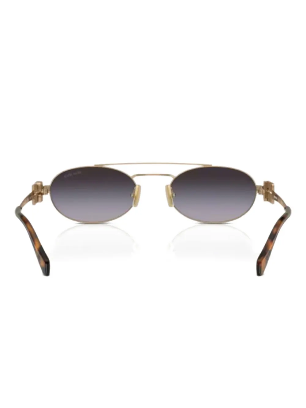 Miu Eyewear Zonnebril met metalen montuur Goud