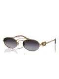 Miu Miu Eyewear metal-frame sunglasses - Gold