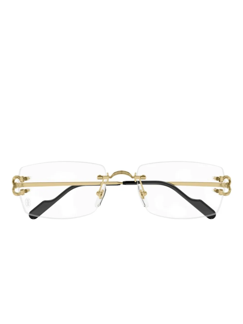 Cartier Eyewear lentes con armazón rectangular | dorado | Image 1