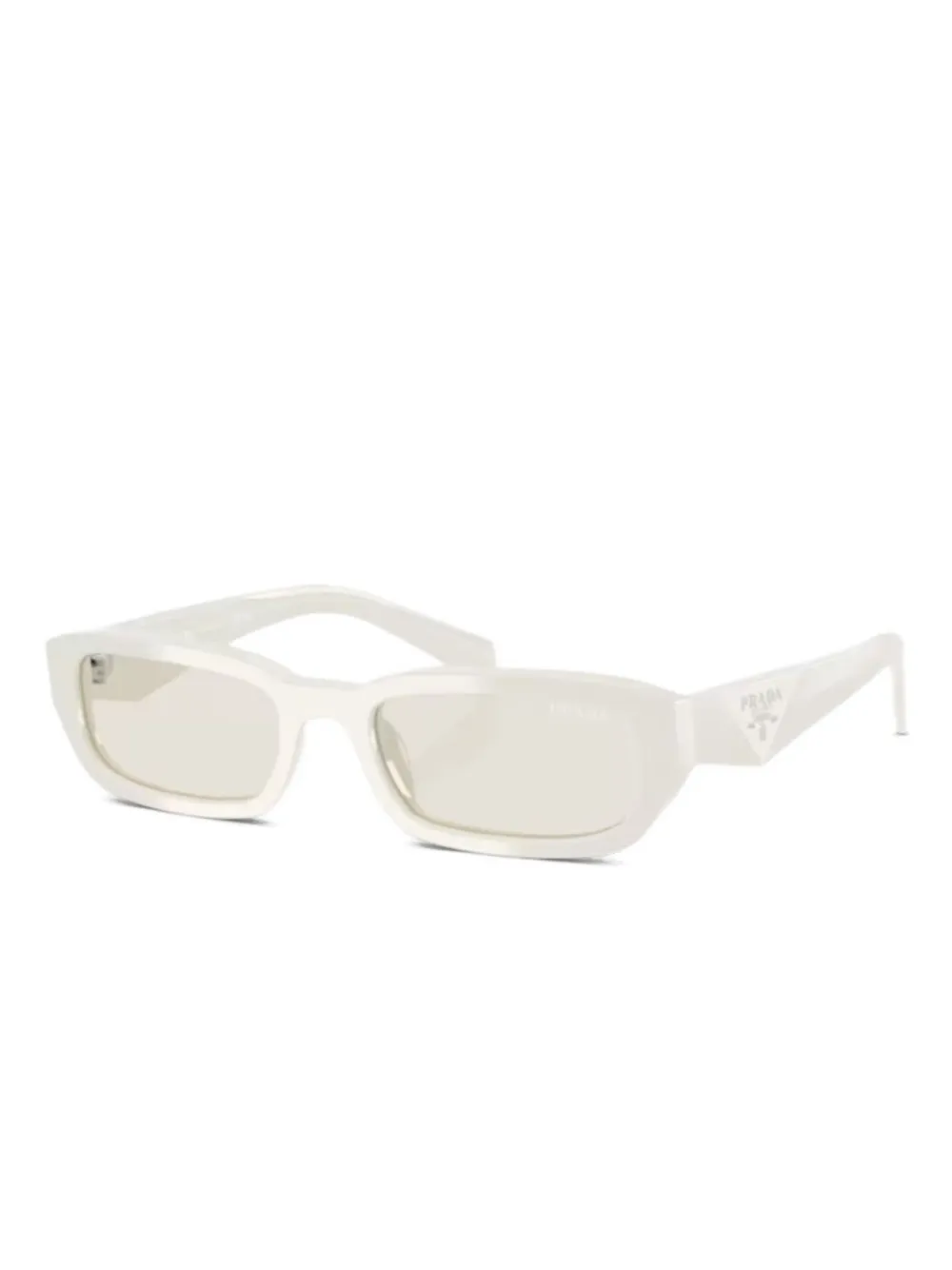 Prada Eyewear Zonnebril met rechthoekig montuur Wit