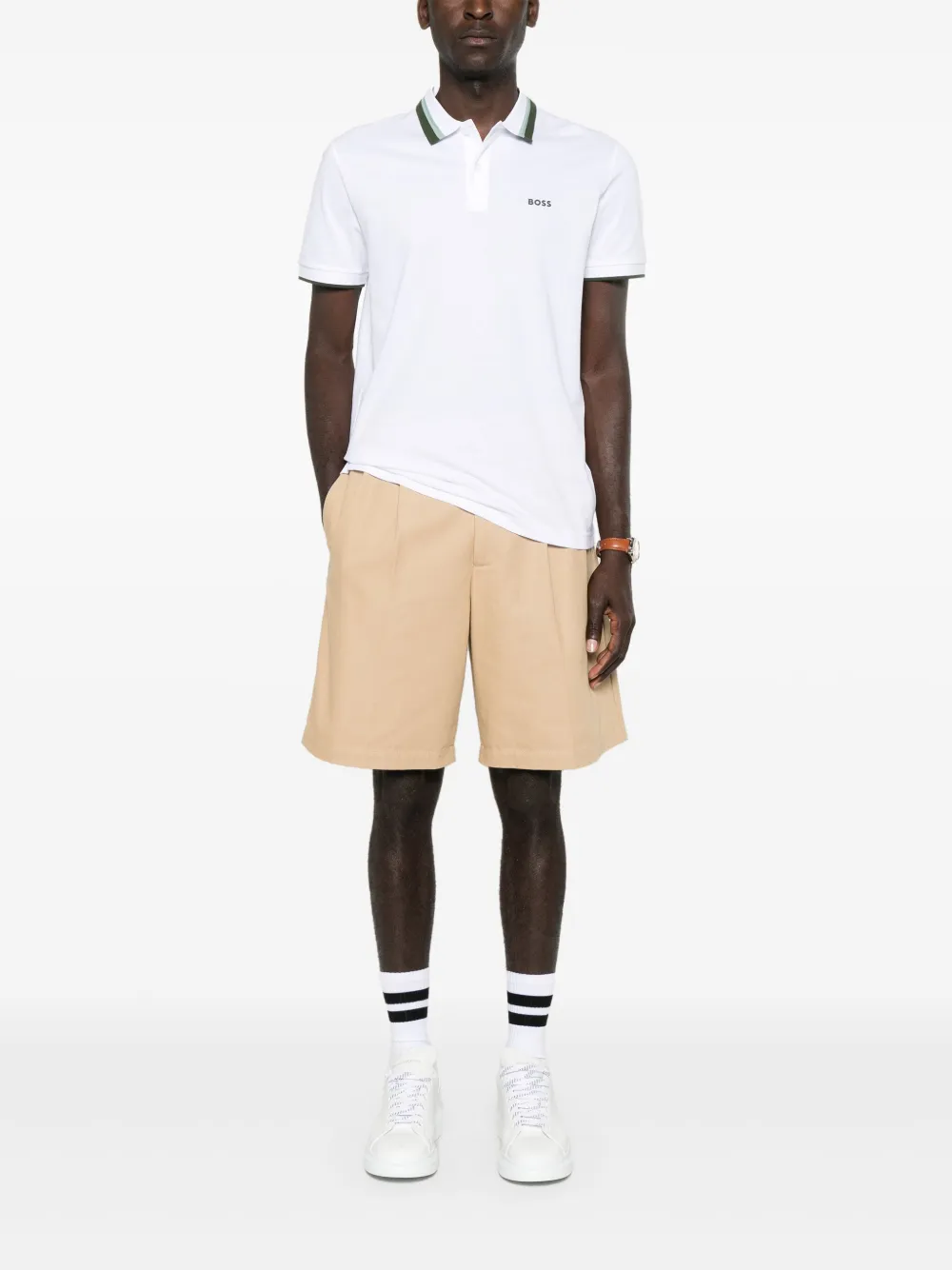 BOSS Katoenen poloshirt - Wit