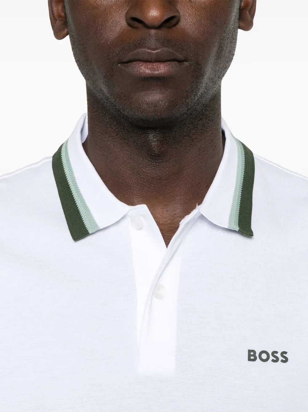 BOSS Katoenen poloshirt Wit