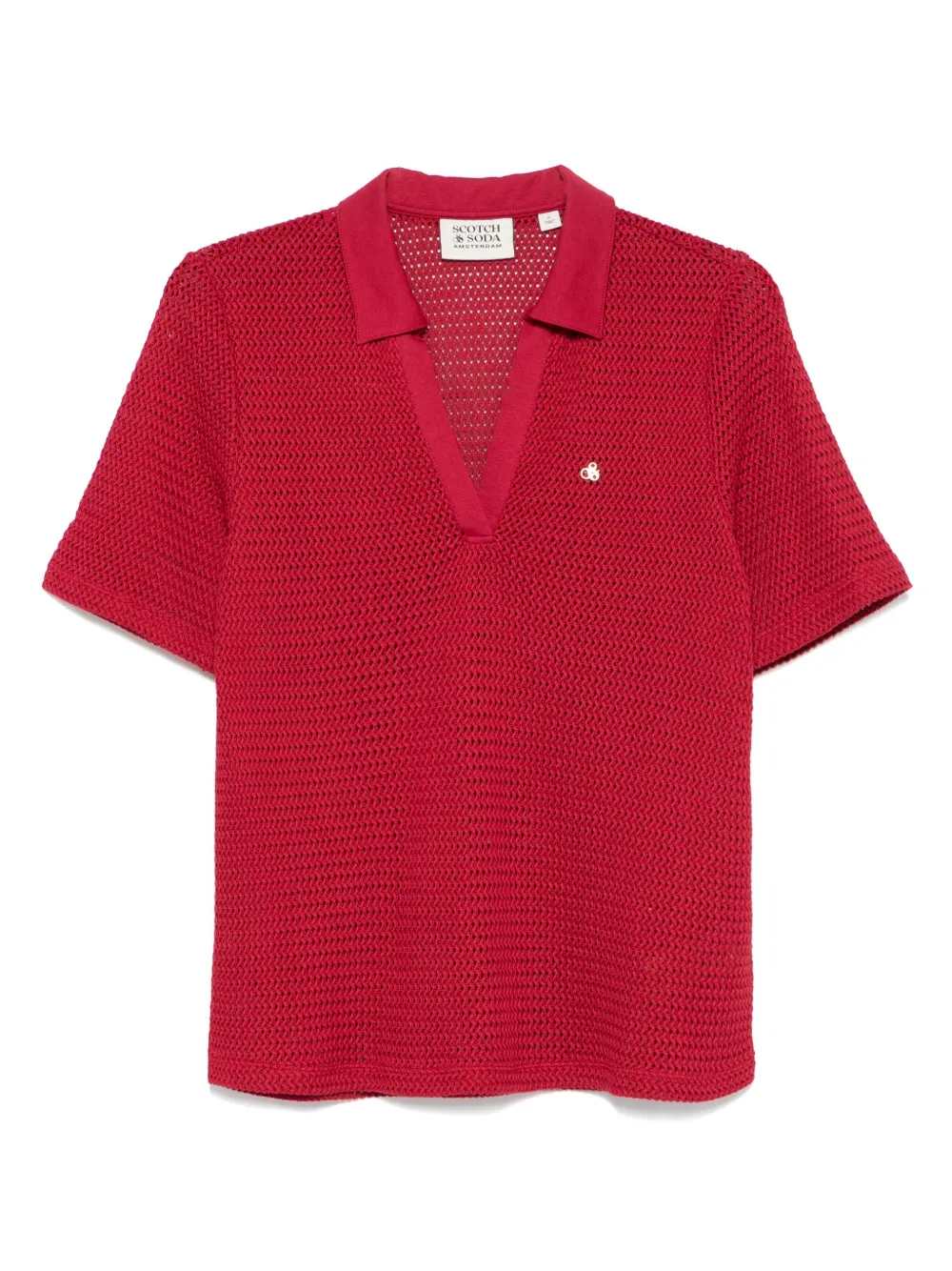 Scotch & Soda T-shirt traforata - Rosso