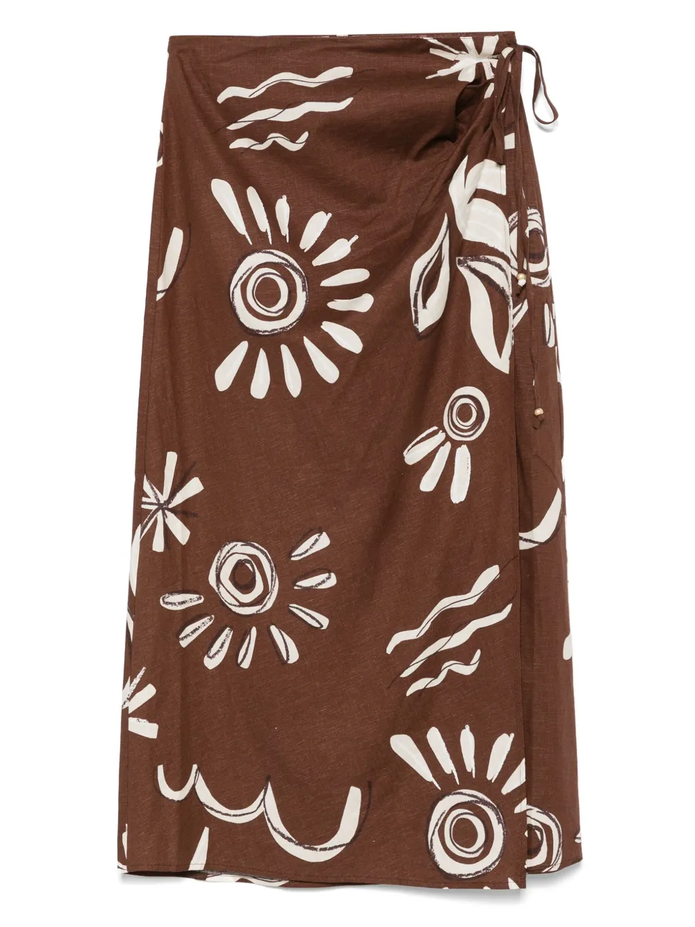 Scotch & Soda Illustration-style Print Midi Skirt