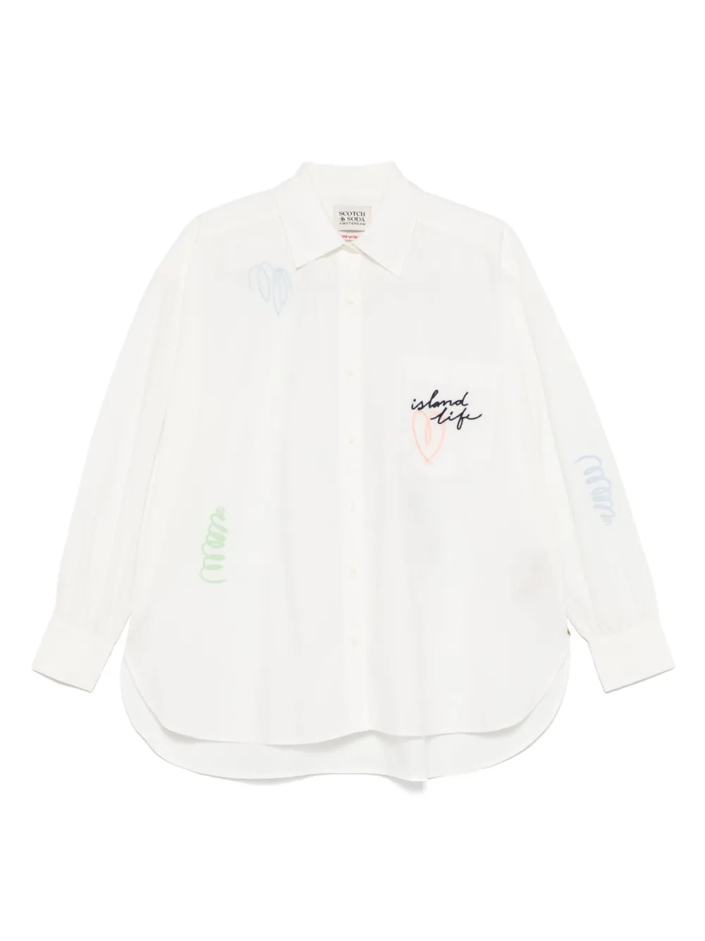 Scotch & Soda Embroidered-motif Shirt