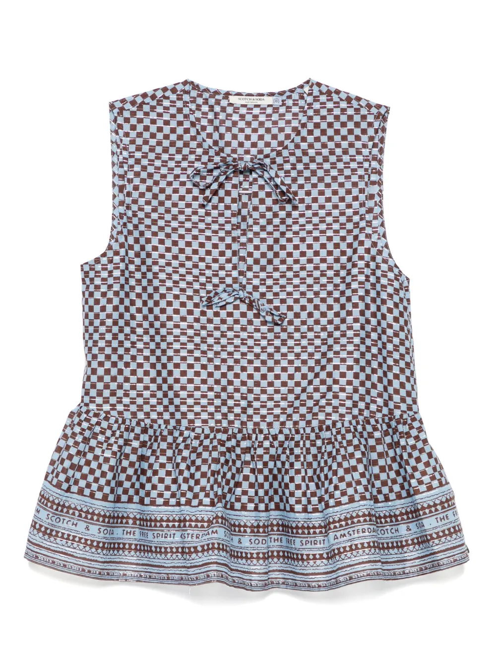 Scotch & Soda check-pattern blouse | Blue | Image 1