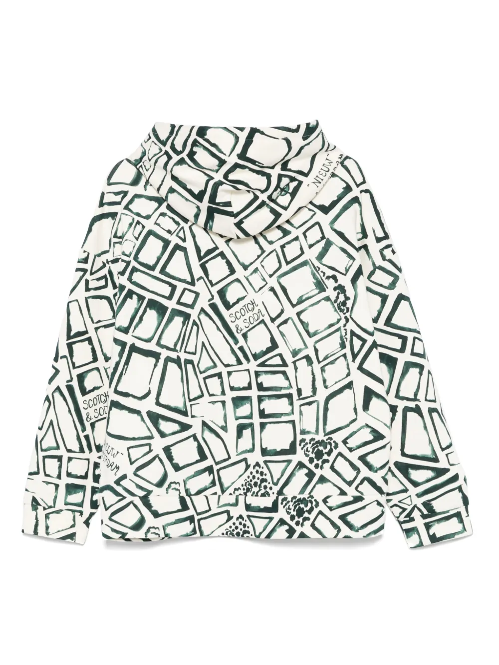 Scotch & Soda Hoodie met print - Beige
