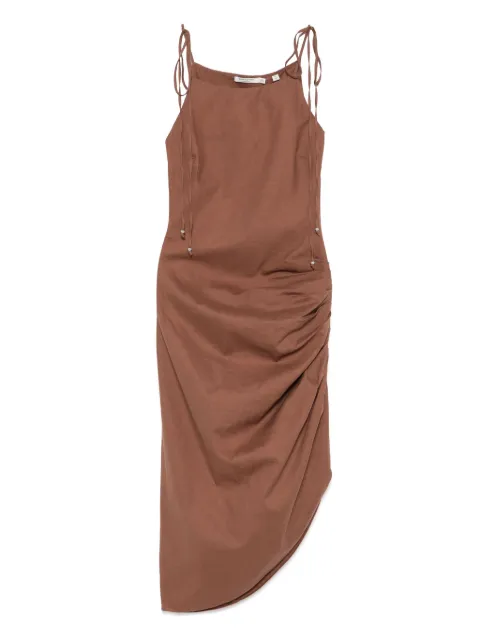 Scotch & Soda vestido midi con detalle drapeado