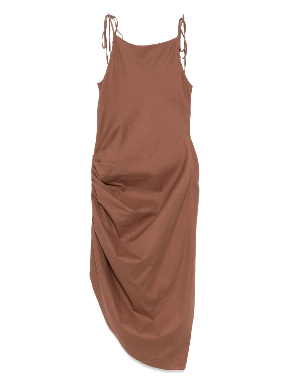 Scotch & Soda Midi-jurk met gedrapeerd detail - Bruin