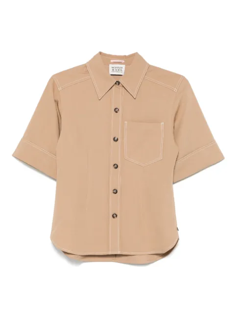 Scotch & Soda camisa de tejido gabardina