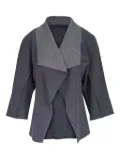 KZ_K STUDIO draped-front denim jacket - Grey