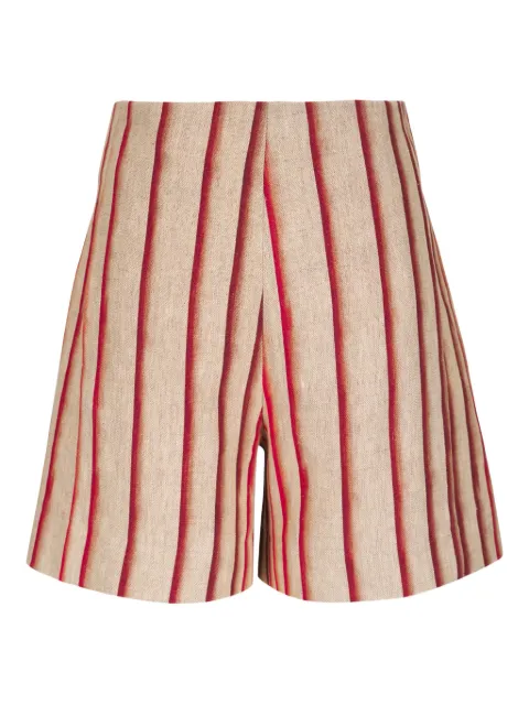 Odeeh shorts con tiro alto y motivo de rayas