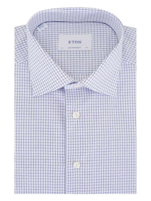 Eton camisa con cuadros estampados