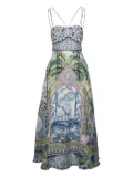 Camilla Jardim Party-print maxi dress - Green