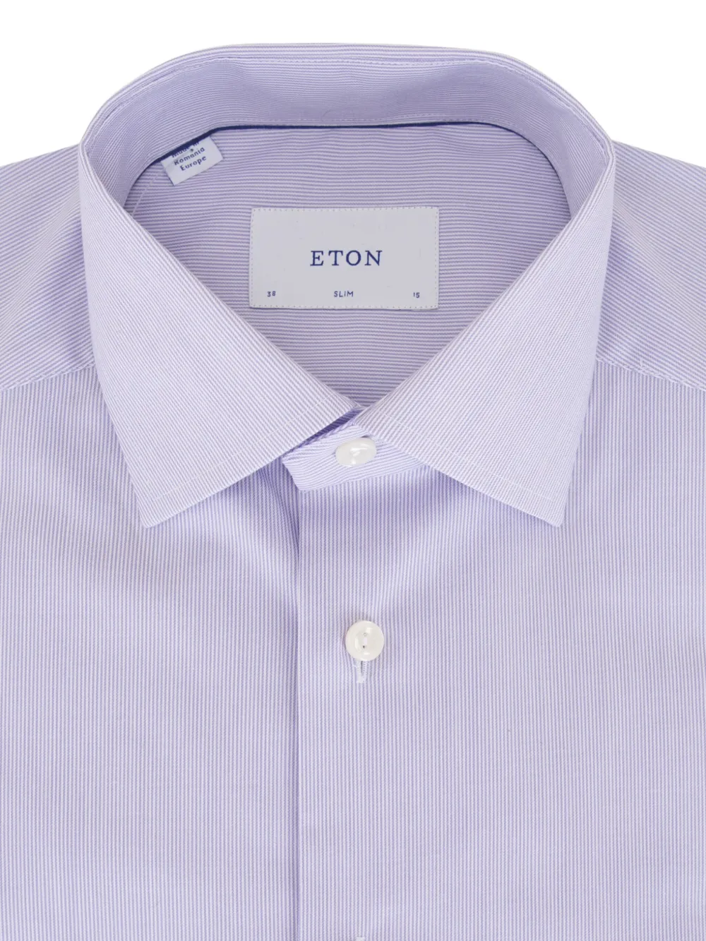 Eton striped button-up shirt | Purple | Image 1