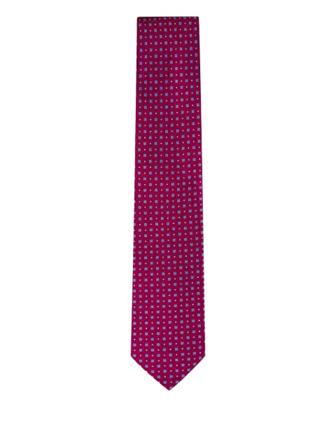 Eton geometric-pattern tie