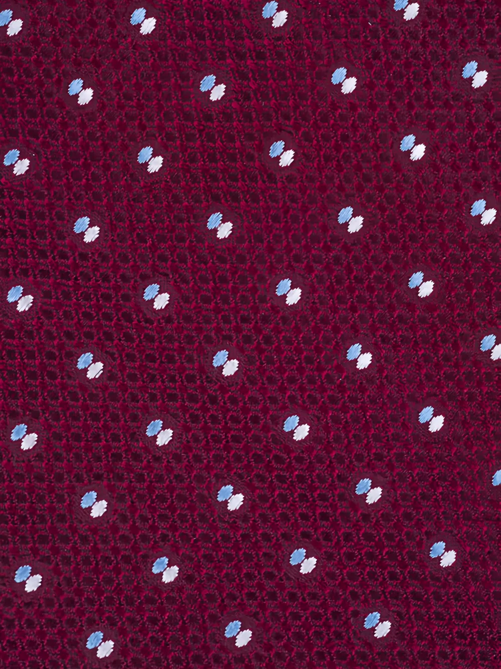 Eton geometric-pattern silk tie - Rood