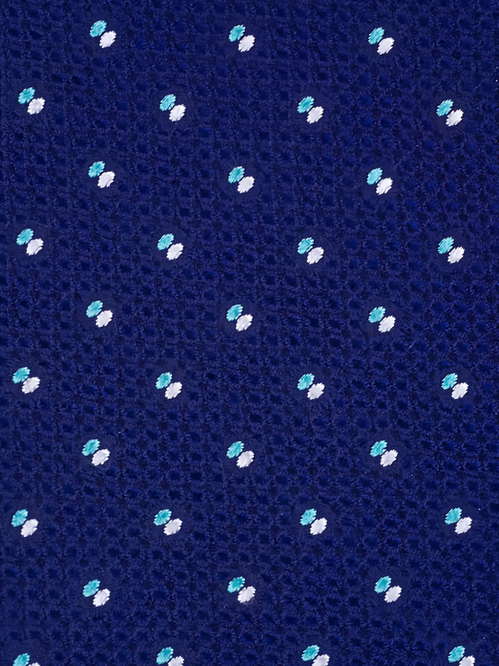 Eton polka dot-embroidered tie - Blauw