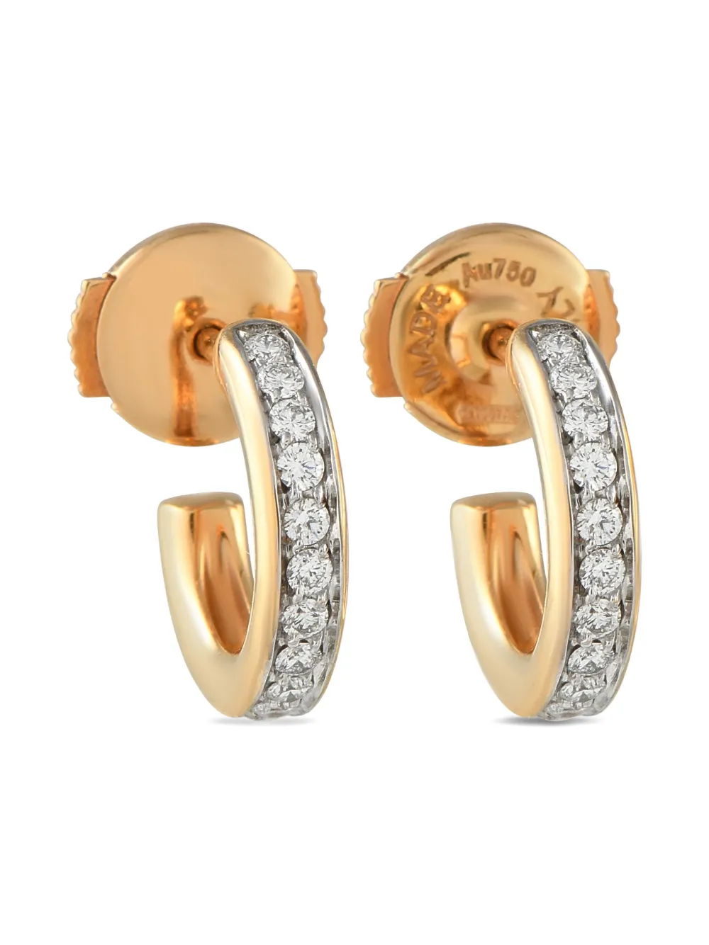 POMELLATO Pre-Owned 18K yellow gold diamond earrings - ゴールドトーン POMELLATO Pre-Owned 18K yellow gold diamond earrings - ゴールドトーン