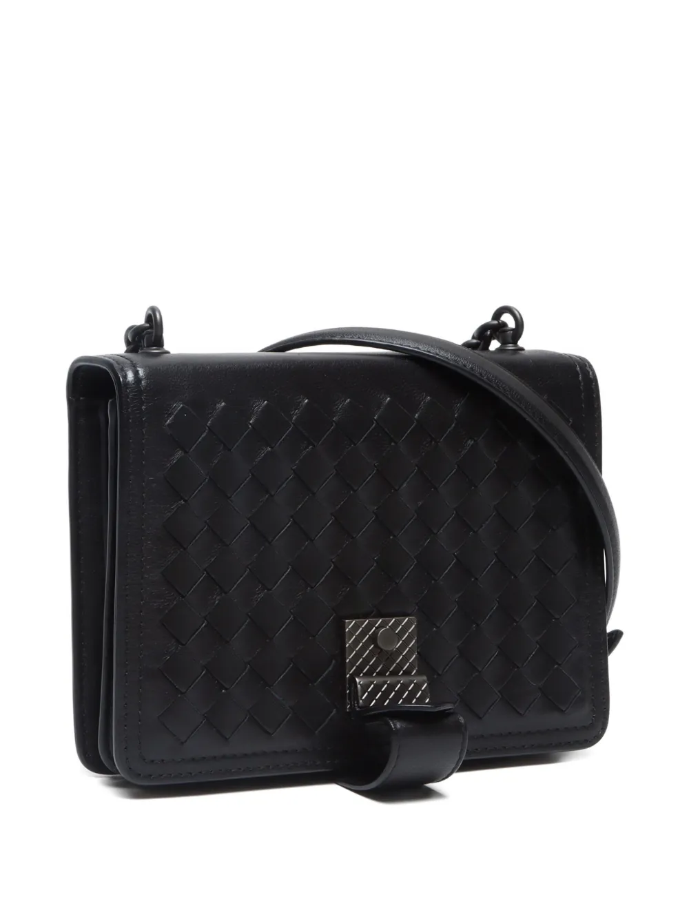 Pre-owned Bottega Veneta 2000-2020s Mini Intrecciato Runway Shoulder Bag