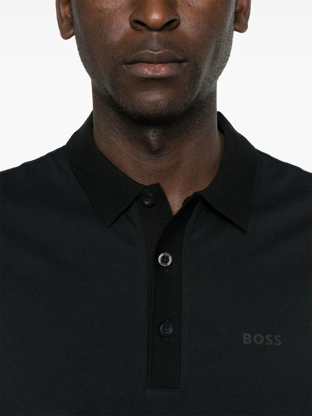 BOSS Poloshirt met logoprint Blauw