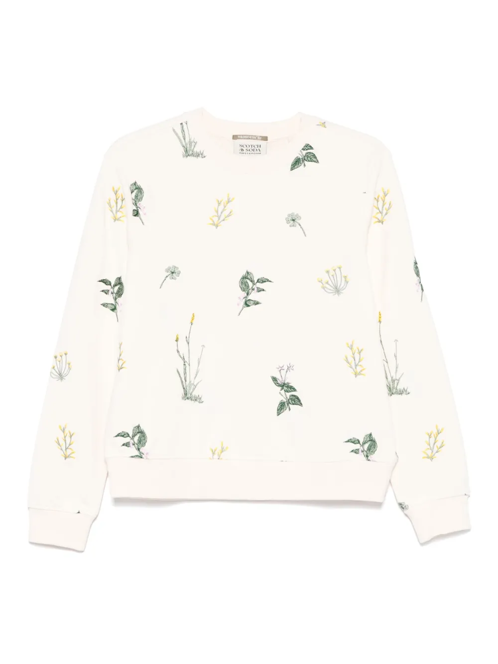 Scotch & Soda Floral-embroidered Sweatshirt