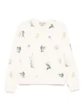 Scotch & Soda floral-embroidered sweatshirt - Neutrals
