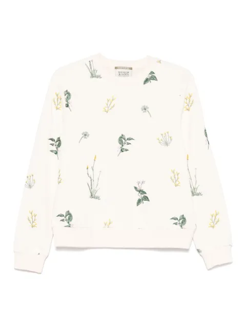 Scotch & Soda sudadera con bordado floral