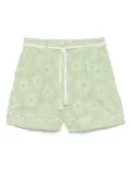 Scotch & Soda floral-embroidery shorts - Green