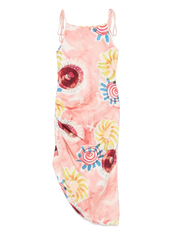 strapless open back dress Girls' Wavy Printed Dress – Scotch & Soda main image 1