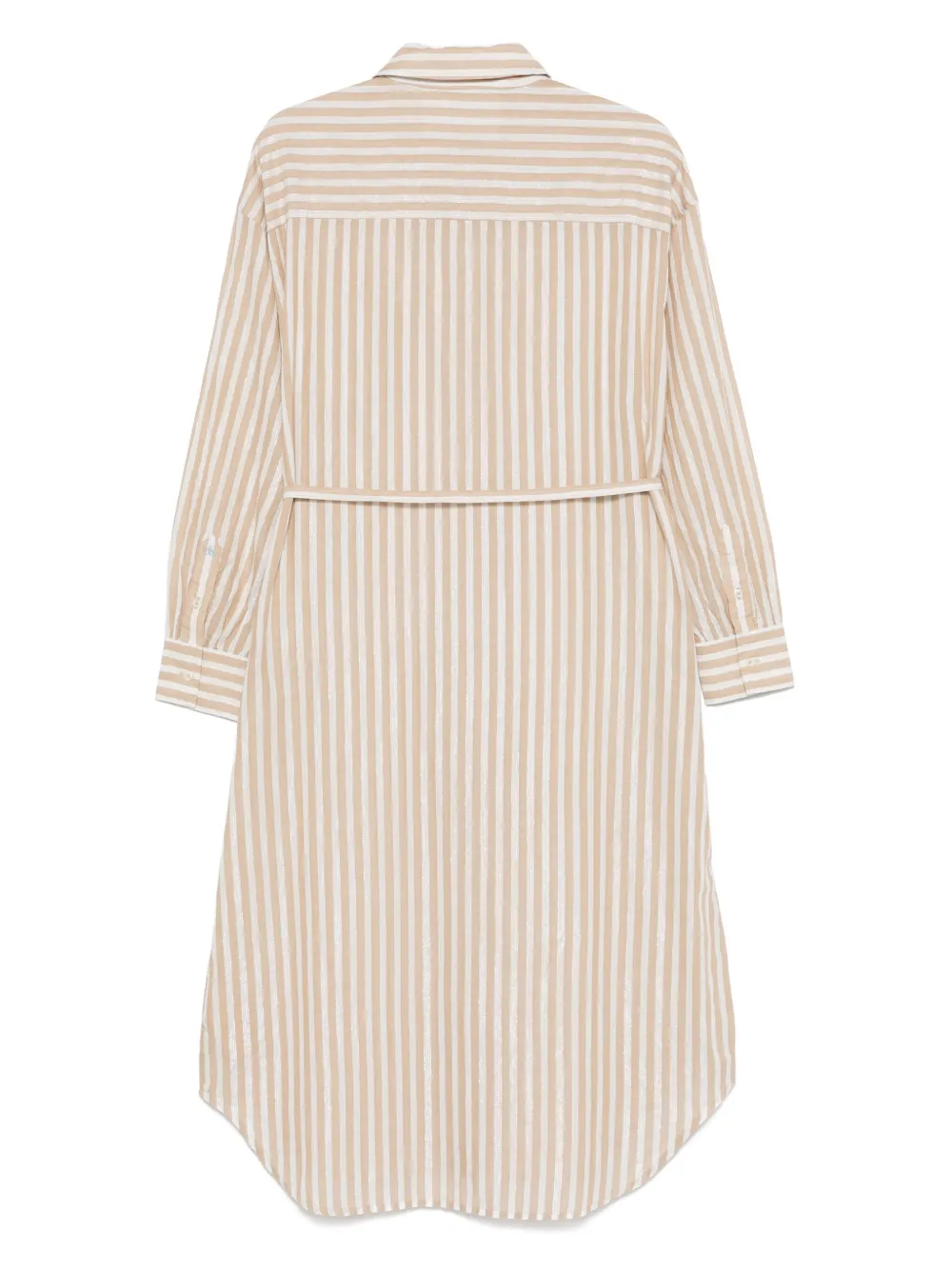 Scotch & Soda Gestreepte midi-jurk - Beige