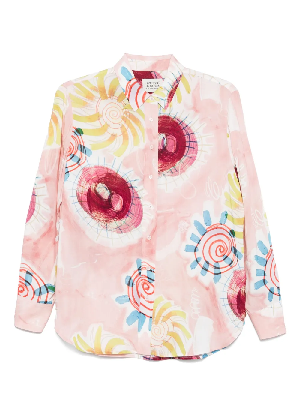 Scotch & Soda Shirt met bloemenprint Roze