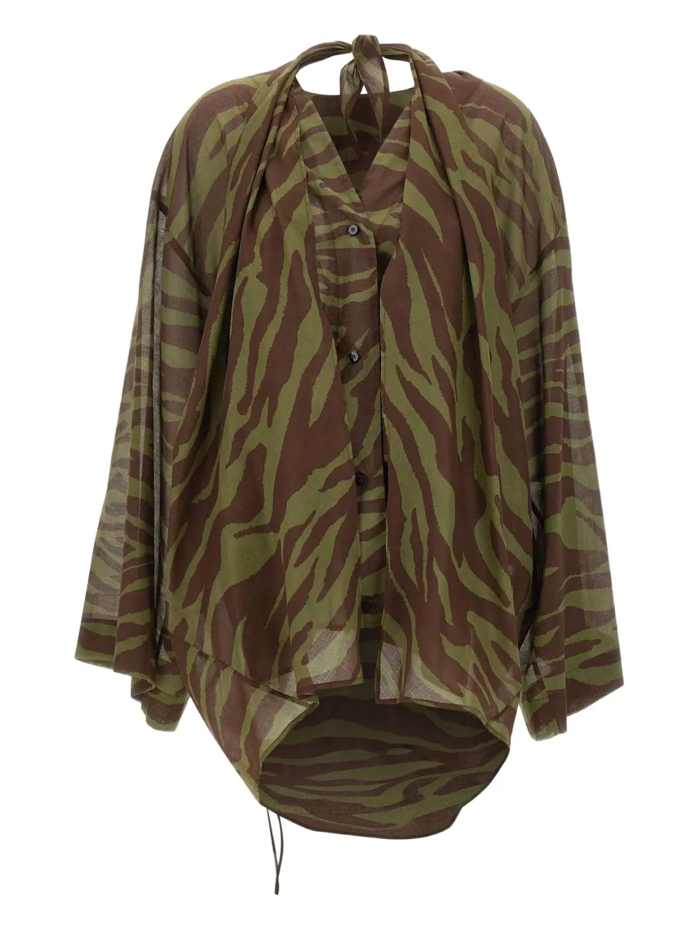 The Attico Beach popeline mini-jurk Groen
