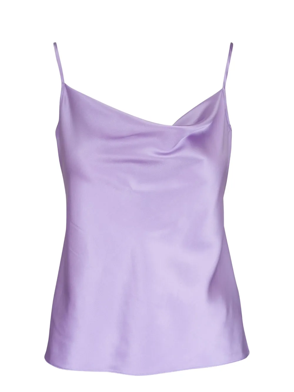 cowl-neck satin top