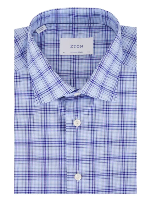 Eton camisa con cuadros estampados