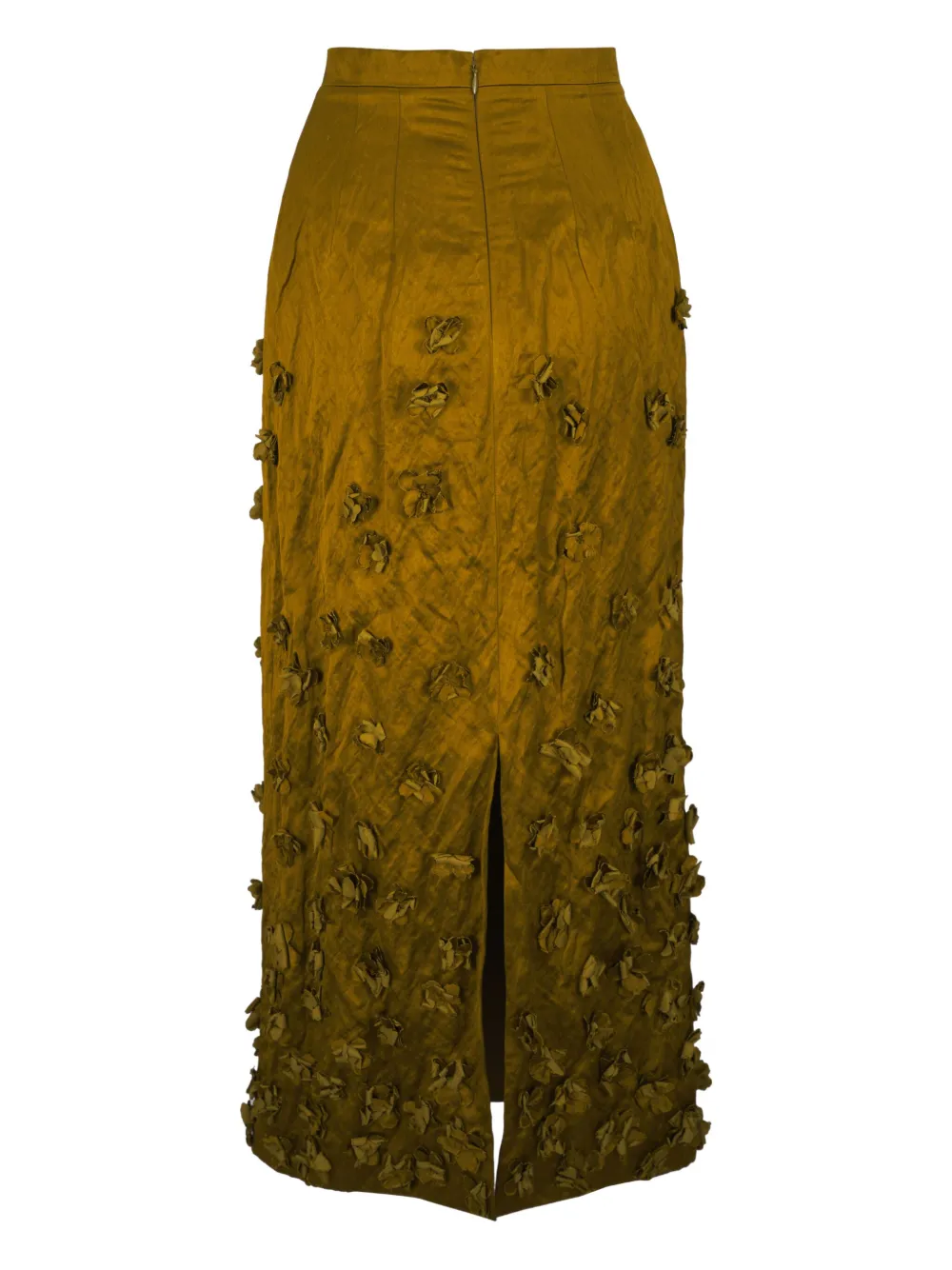 Michael Kors Duchesse midi-rok met geborduurde bloemen - Bruin