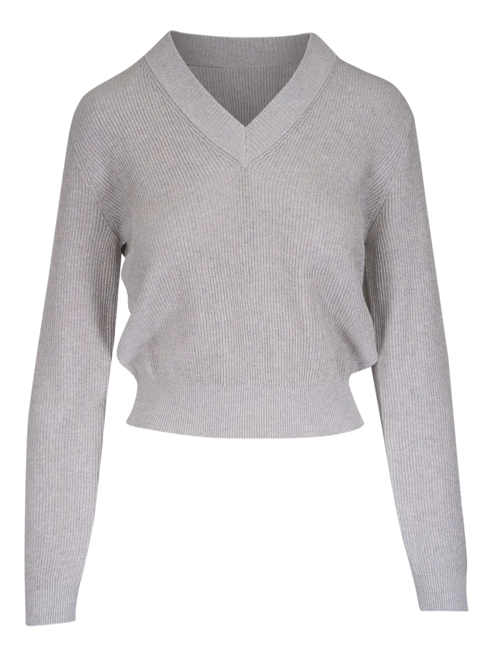 Brunello Cucinelli Trui met V-hals Grijs