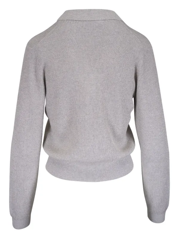 BRUNELLO CUCINELLI グレー Vネックセーター Brunello Cucinelli Vネック セーター | グレー | FARFETCH JP