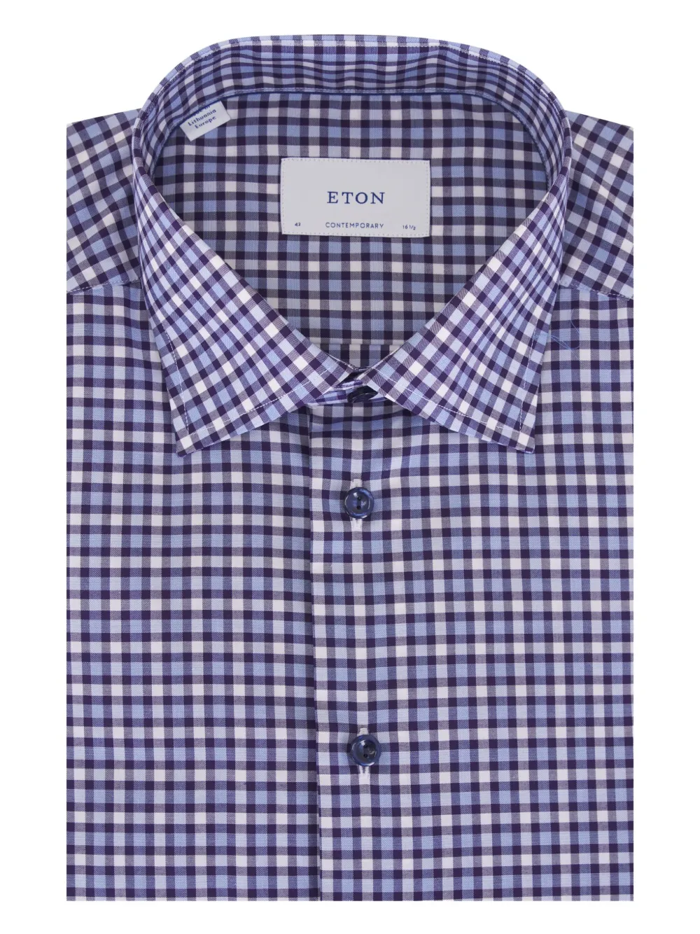 Eton camisa con cuadros estampados | azul | Image 1