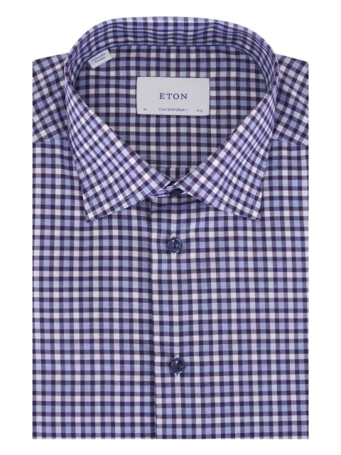 Eton camisa con cuadros estampados