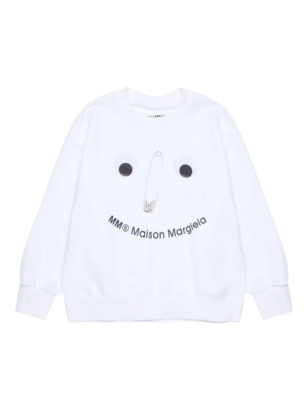 MM6 Maison Margiela Kids ロゴ スウェットシャツ - ホワイト MM6 Maison Margiela Kids ロゴ スウェットシャツ - ホワイト