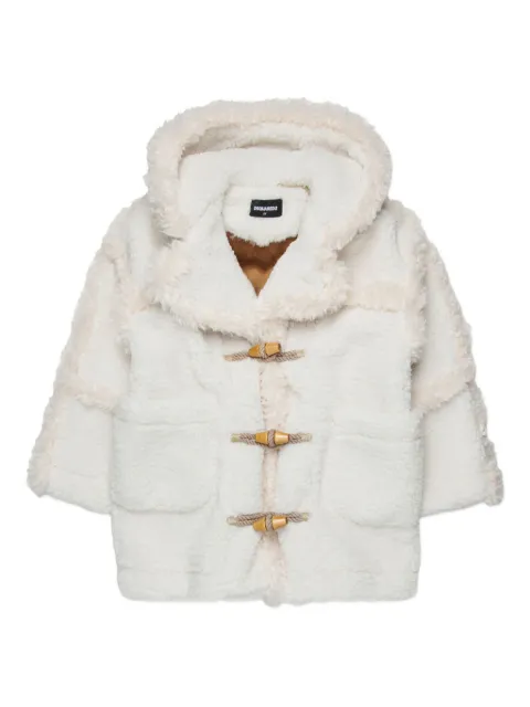 DSQUARED2 KIDS veste en peau lainée