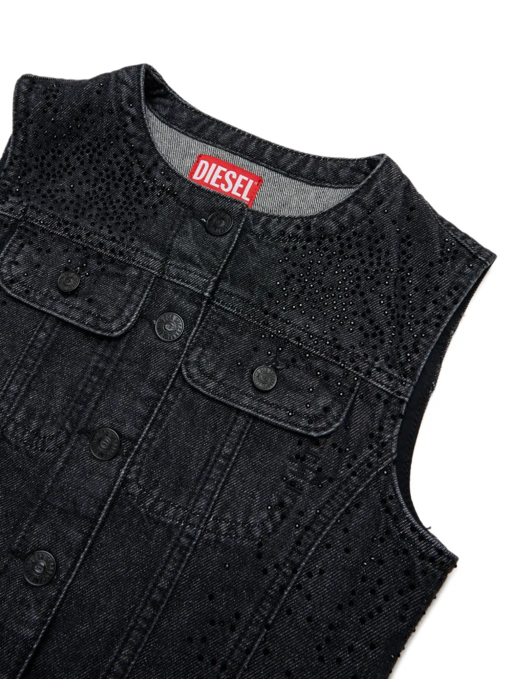 Diesel Kids Spijker gilet Zwart