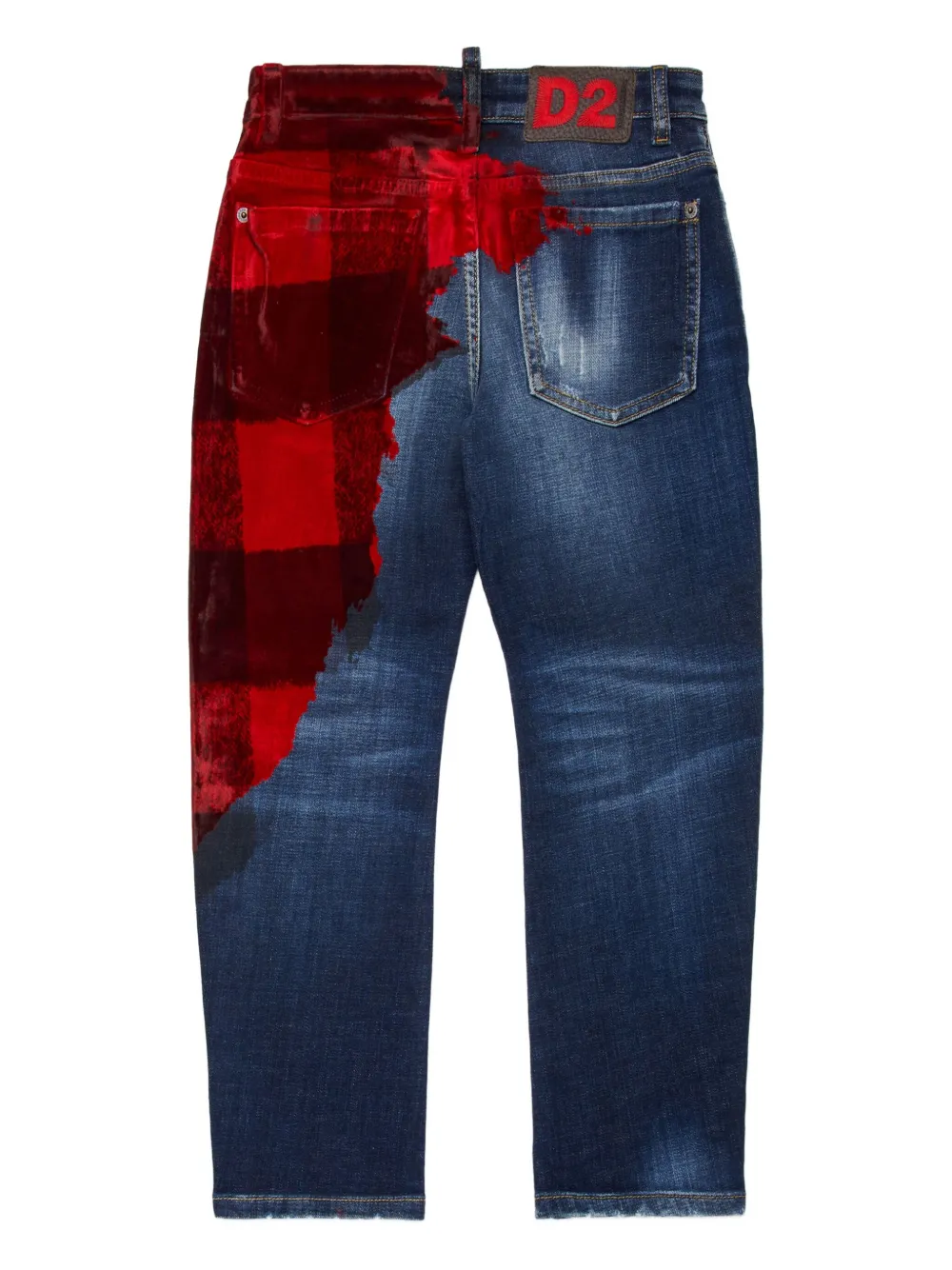 DSQUARED2 KIDS Geruite jeans Blauw