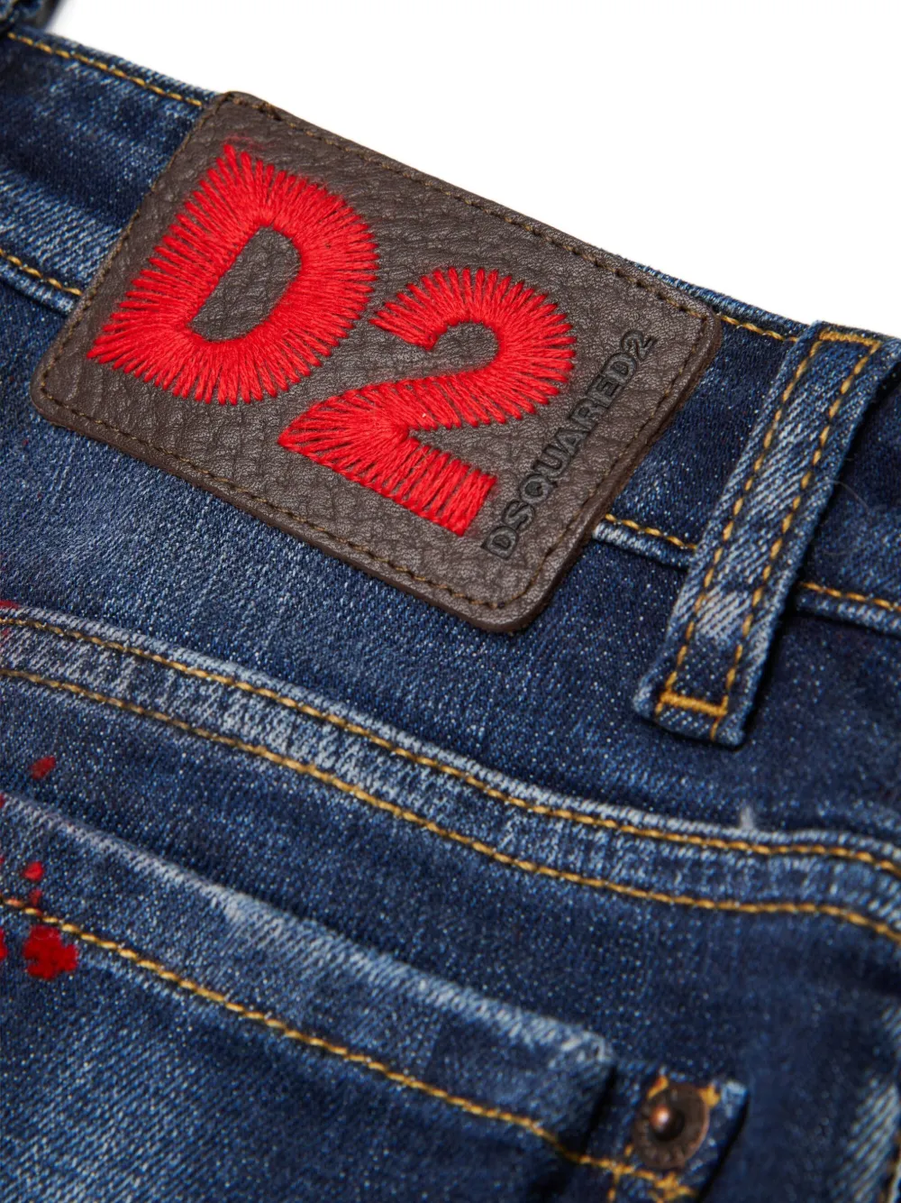 DSQUARED2 KIDS Geruite jeans Blauw