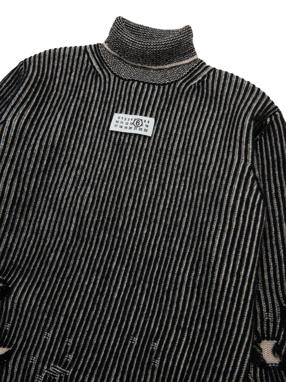 MM6 Maison Margiela Kids Wollen jurk met logopatch Zwart