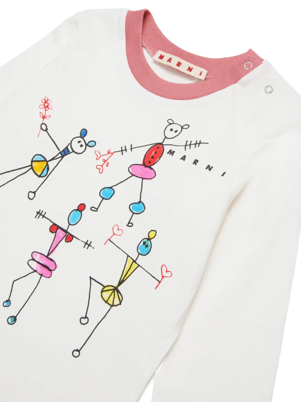 Marni Kids T-shirt met grafische print Wit