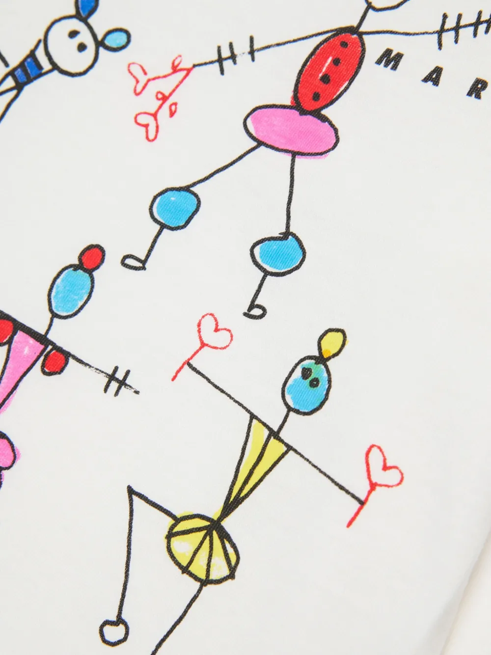 Marni Kids T-shirt met grafische print Wit