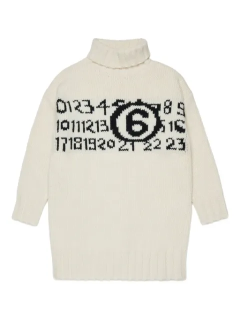 MM6 Maison Margiela Kids Numbers-motif turtleneck sweater