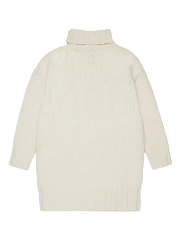 MM6 Maison Margiela Kids Numbers-motif Turtleneck Sweater White  FARFETCH IN - Main Image